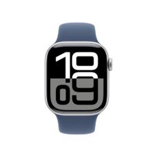 Смарт-годинник Apple Watch Series 10 GPS 46mm Silver Alu. Case w. Denim Sport Band - S/M (MWWL3)