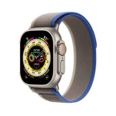 Смарт-годинник Apple Watch Ultra GPS + Cellular 49mm Titanium Case with Blue/Gray Trail Loop - S/M (MNHE3/MNHL3)