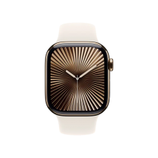 Смарт-годинник Apple Watch Series 10 GPS + Cellular 42mm Gold Titanium Case w. Starlight Sport Band - S/M (MX063)