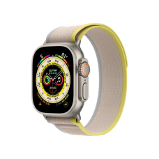 Смарт-годинник Apple Watch Ultra GPS + Cellular 49mm Titanium Case with Yellow/Beige Trail Loop - S/M (MNHD3/MNHK3)