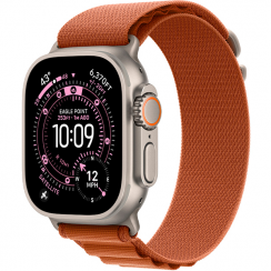 Смарт-годинник Apple Watch Ultra 3 Natural Titanium Case with Terra Cotta Alpine Loop Small (MF1V4/MFTA4)