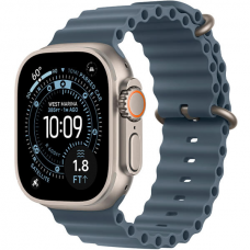 Смарт-годинник Apple Watch Ultra 3 Natural Titanium Case with Anchor Blue Ocean Band (MEWH4)