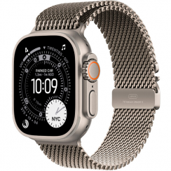 Смарт-годинник Apple Watch Ultra 3 Natural Titanium Case with Natural Titanium Milanese Loop Small (MEWW4)
