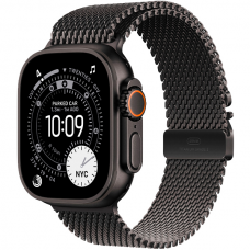 Смарт-годинник Apple Watch Ultra 3 Black Titanium Case with Black Titanium Milanese Loop Small (MF1N4)