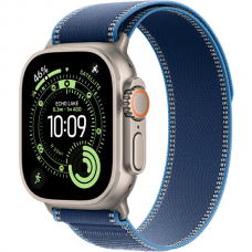 Смарт-годинник Apple Watch Ultra 3 Natural Titanium Case with Blue/Bright Blue Trail Loop M/L (MEWU4)
