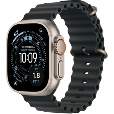Смарт-годинник Apple Watch Ultra 3 Natural Titanium Case with Black Ocean Band (MF1V4+MXTL3)