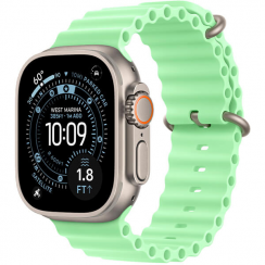 Смарт-годинник Apple Watch Ultra 3 Natural Titanium Case with Neon Green Ocean Band (MF1V4+MGCF4)