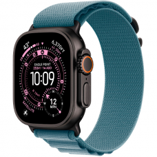 Смарт-годинник Apple Watch Ultra 3 Black Titanium Case with Light Blue Alpine Loop Medium (MF254/MG9L4)