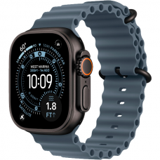 Смарт-годинник Apple Watch Ultra 3 Black Titanium Case with Anchor Blue Ocean Band (MF254+MGCJ4)