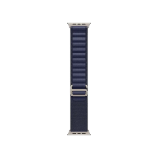 Ремінець Apple Alpine Loop Navy - Natural Titanium Finish для Watch 44/45/46/49mm - Large (MXN03)
