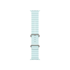Ремінець Apple Ocean Band Ice Blue - Natural Titanium Finish для Watch 44/45/46/49mm (MXTF3)