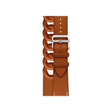 Ремінець Apple Watch Hermes 38/40/41mm (MKFV3) Fauve Barenia Gourmette Double Tour