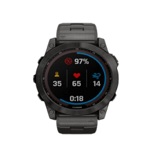 Смарт-годинник Garmin Fenix 7X Sapphire Solar C. Grey DLC Titanium w. Carbon Grey DLC Vented T. Band (010-02541-27)