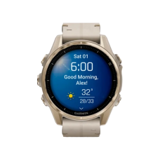 Смарт-годинник Garmin Fenix 8 43mm AMOLED Sapphire Soft Gold with Limestone Leather Band (010-02903-40)