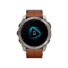 Смарт-годинник Garmin Fenix 8 51mm AMOLED Sapphire Carbon grey DLC w. Chestnut Leather Band (010-02905-40)