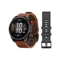 Смарт-годинник Garmin Fenix 8 Pro 51 mm AMOLED Carbon Gray DLC Titanium with Chestnut Leather Band (010-03199-40)