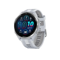 Смарт-годинник Garmin Forerunner 965 Titanium Bezel w. Whiteston Case and Whiteston/Powder Gray S. Band (010-02809-01/11)