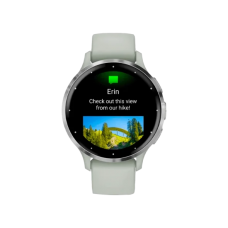 Смарт-годинник Garmin Venu 3S Silver S. Steel Bezel w. Sage Gray Case and S. Band (010-02785-01/51)