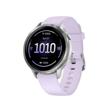 Смарт-годинник Garmin Venu 4 41 mm Silver with Periwinkle Silicone Band (010-03013-01)