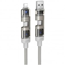 Дата кабель Hoco U151 Goldsmith 4in1 Type-C to USB/Type-C to Lightning 240W (1.2m)