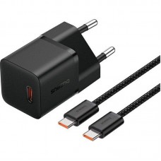 МЗП Baseus GaN5 Fast Charger (mini) PD20W (1USB-C) + кабель Type-C to Type-C (P10110900113)