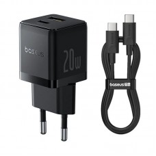 МЗП Baseus Palm Fast Charger 20W (1USB-A/1C) + кабель Type-C to Type-C (P10111608)