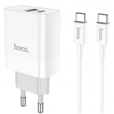 МЗП Hoco C80A Rapido PD20W+QC3.0 (1USB-A/1C) + кабель Type-C to Type-C